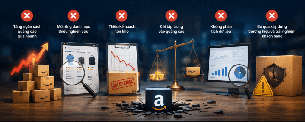 những sai lầm phổ biến khi scale trên amazon